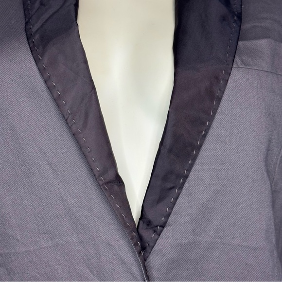Alythea Brown Blazer with Relaxed Fit and Notched Lapel Gathered Cuffs Large NWT - Picture 6 of 14